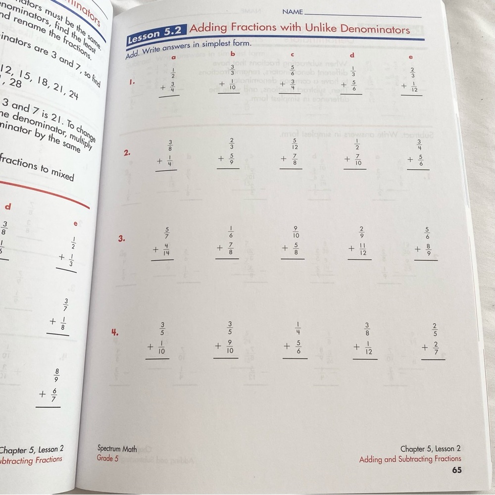 NEW Spectrum Math Grade 5 workboook - Picture 2 of 2